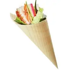 China Marketplace Wholesale Farmhouse Decor Wooden Food Mini Cones