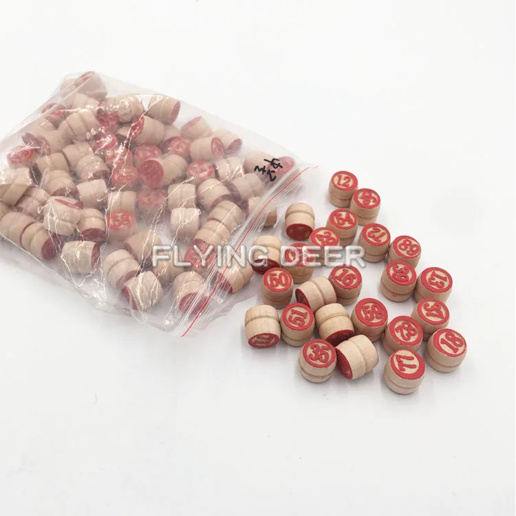 Bingo Supplies Customized Thick Wooden Bingo Lotto Toy