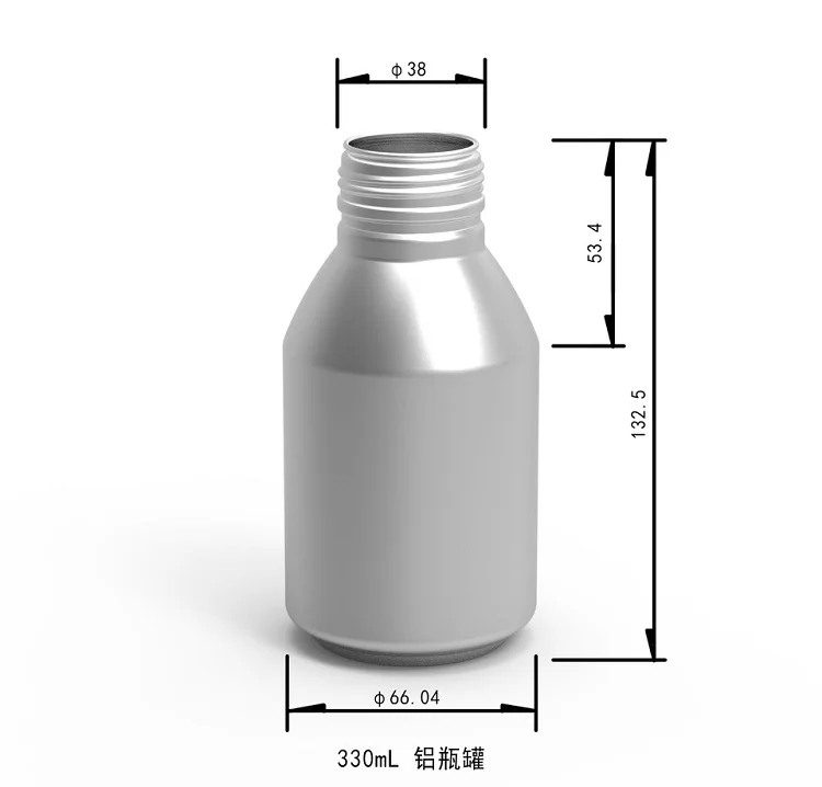 
330ml 400ml 440ml empty aluminum bottle with aluminum cap for beverage 