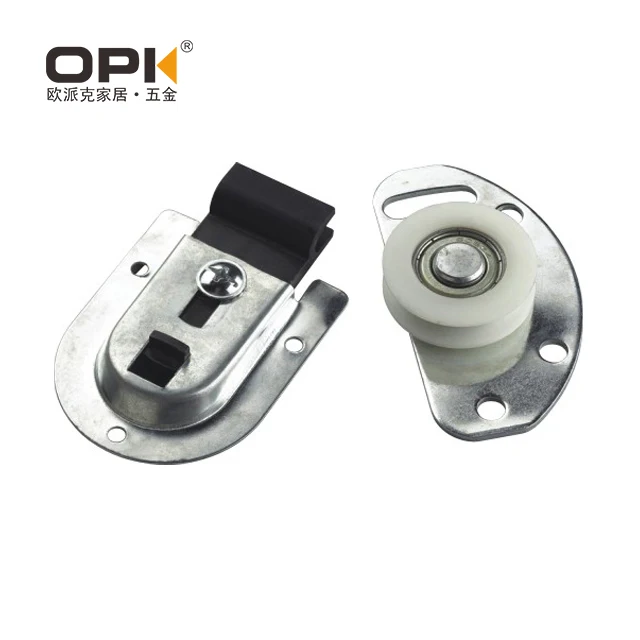 opk superior quiet curved sliding gate track and wheel for roller wardrobe