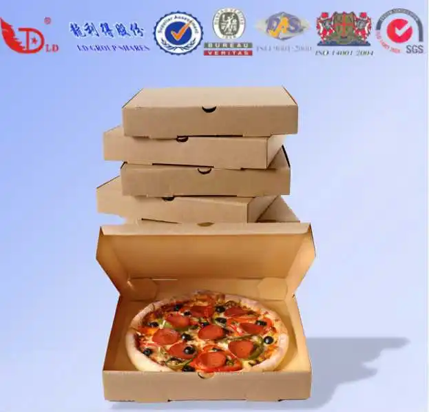 Round pizza box kraft liner recycle/virgin paper corrugated box