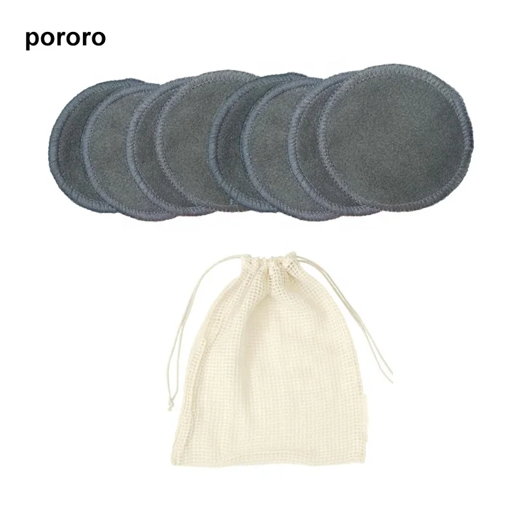 2 or 3  Layers Cheap Reusable Bamboo Remover Makeup Remover Pads Wholesale Round Washable bamboo Cotton
