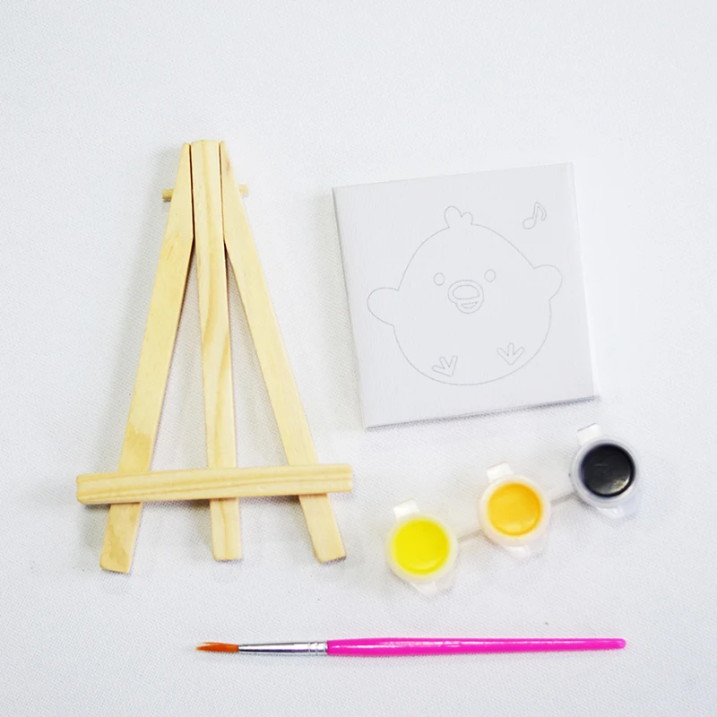 
Canvas & Easel Set Pre Stretched Mini Art Painting Party for Kids Natural Wood Finish 5000 Sets 144 Sets/ctn CN;ZHE Joyart WE16 