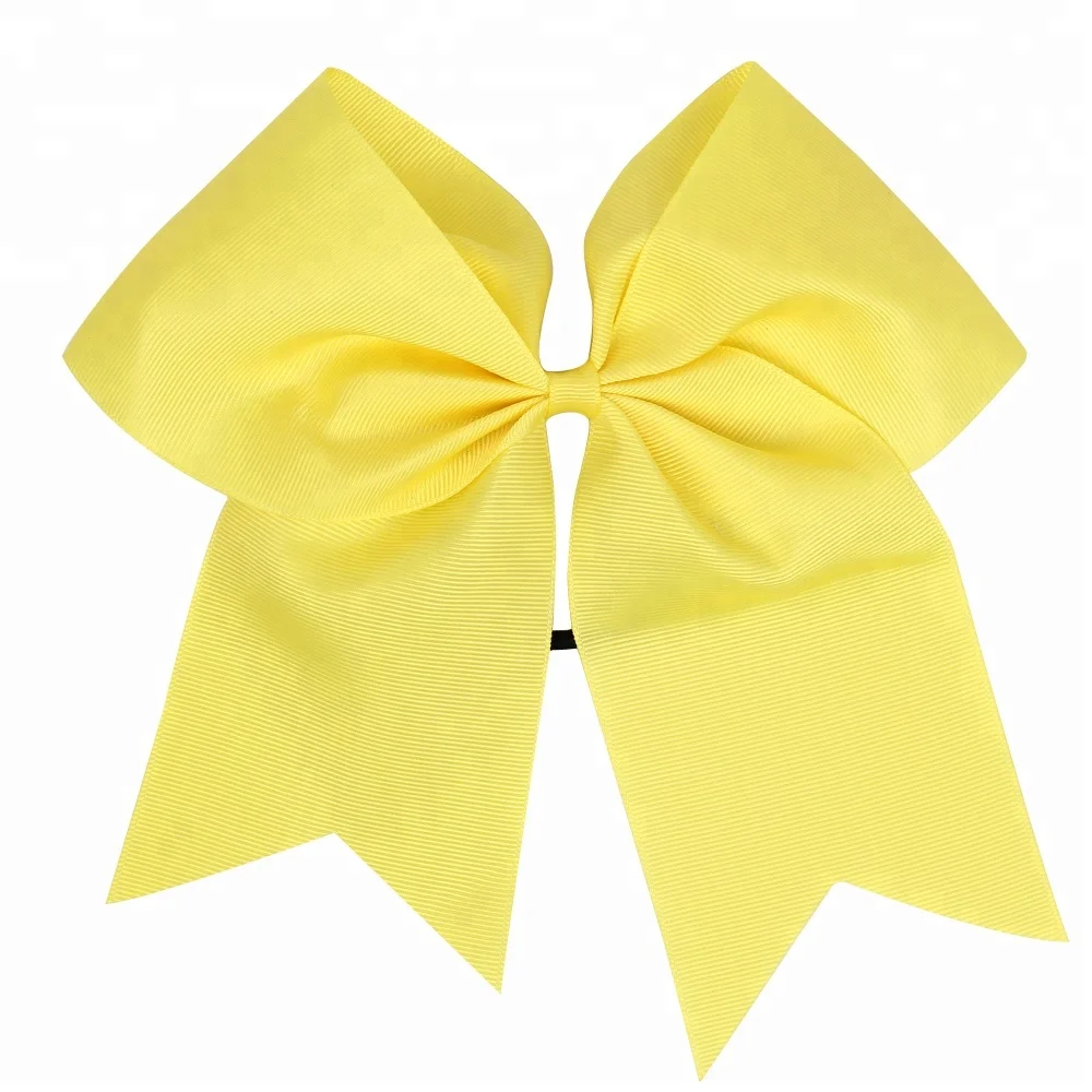 Large Classic Hair Bows with Ponytail Holder for Cheerleader Sports