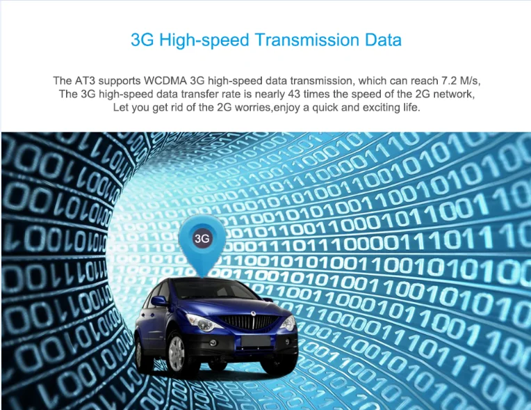 JIMI AT3 3G Mini Car GPS Tracker 5400mAh Battery 5 years Ultra-long Strong Magnet IPX5 Dust and Waterproof Tamper Alert