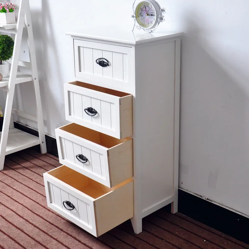 Набор мебели для гостиной в европейском стиле, белый шкаф из массива дерева с выдвижным ящиком