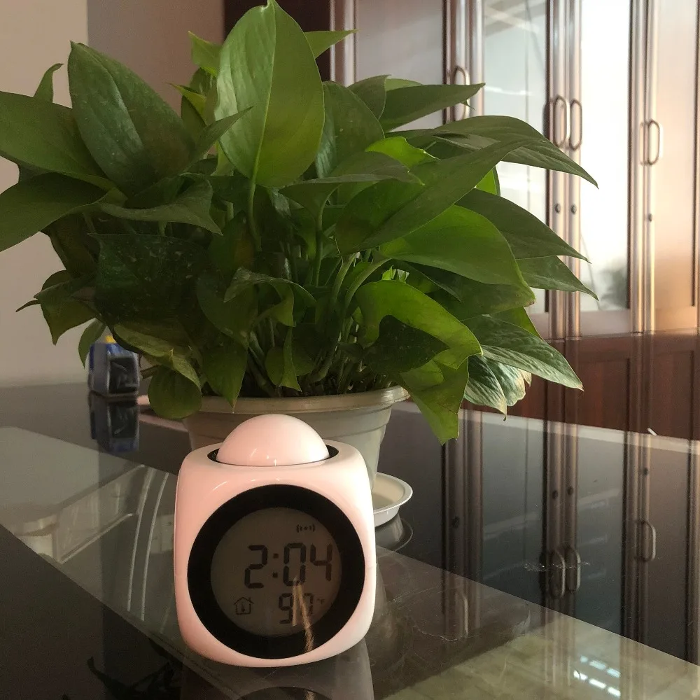 New Design Multi-function LED Digital Colorful Voice-time Projection Electronic Alarm Clock For Bedroom