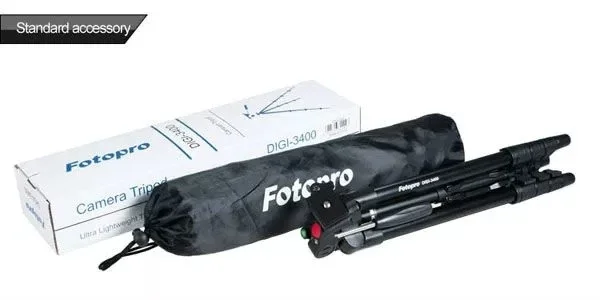 
FOTOPRO Professional Fluid Head Photography Camcorder Portable Phone Tripod for Camera Dslr 