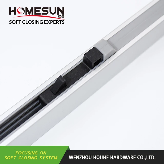 Soft closing mechanism top hanging sliding door damper