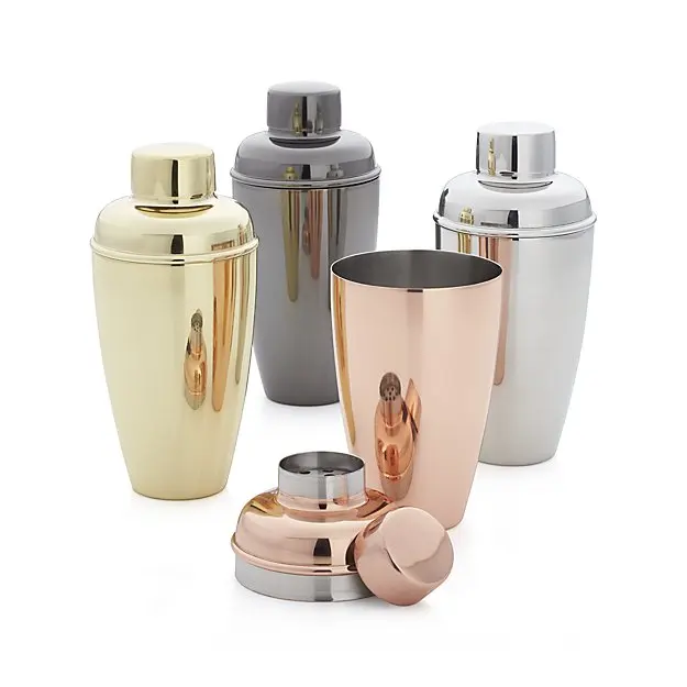 Бостонский шейкер с зеркальной отделкой из меди, шейкеры для коктейлей из нержавеющей стали цвета розового золота, 16 унций