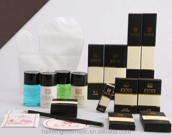 OEM ODM OBM single suit series a full set  shampoo bath comb toothbrush hotel supplies suits disposable hotel supply