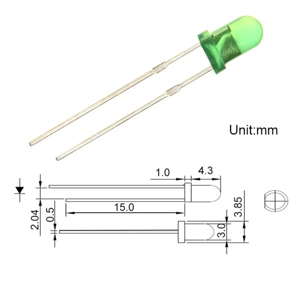 High lumens DIP 1500nm 3000nm 8000nm 1.8-3.2v round led diode