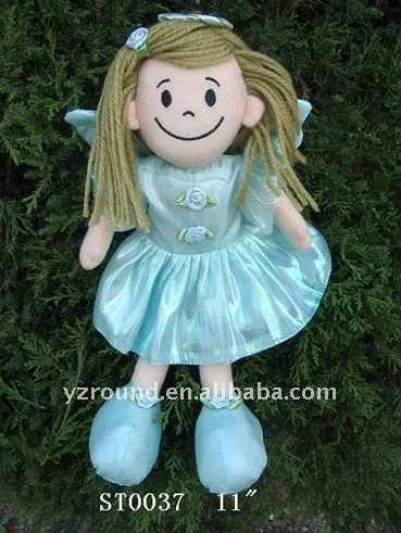 Plush doll for girls w/long hair