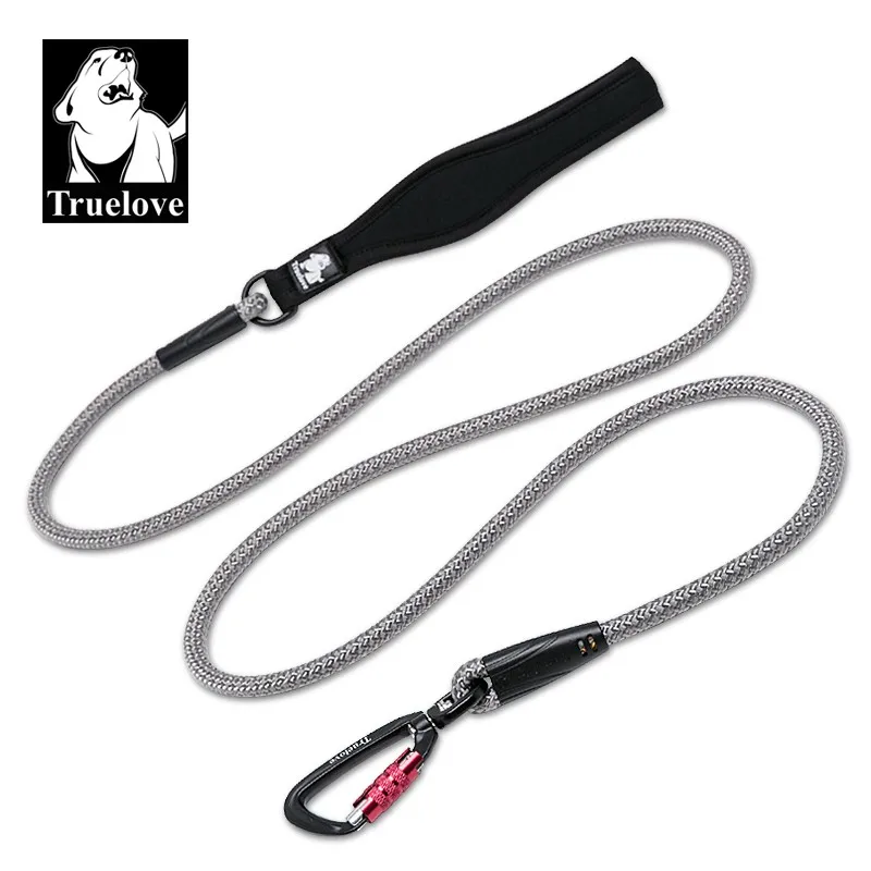 Nylon Hands Free Rope Dog Leash Pet Leash Reflective Dog Lead With Carabiner