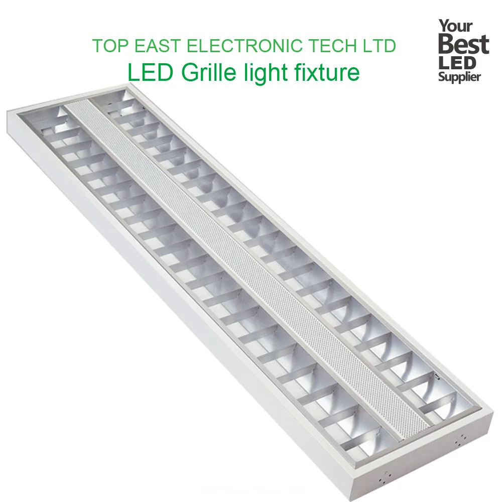 With  LED Tube Or Fluorescent T5 Tube Surface Mounted Aluminum Louver Office Grille Lighting