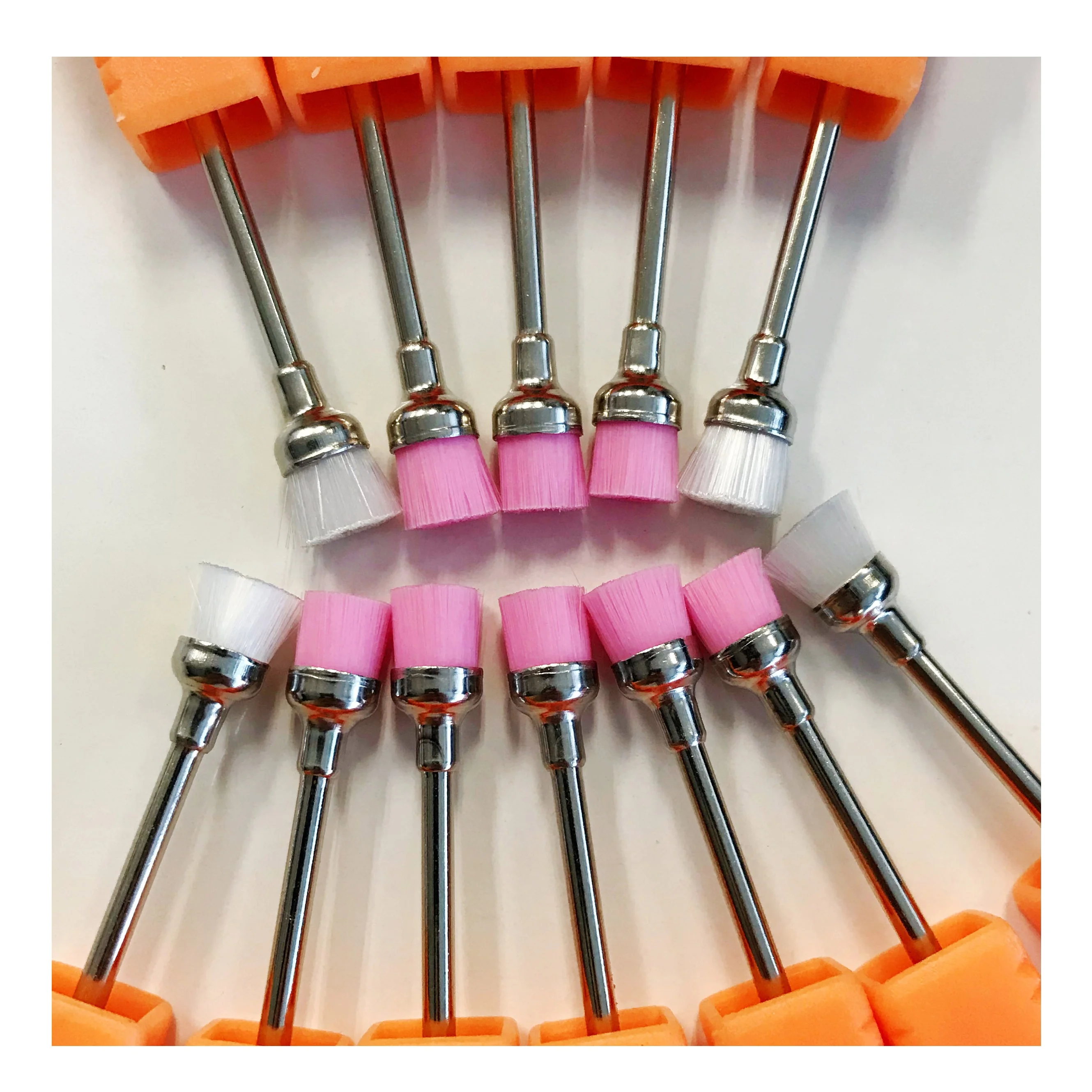 White pink blue purple yellow nylon manicure pedicure nail acrylic gel scrap clean brush