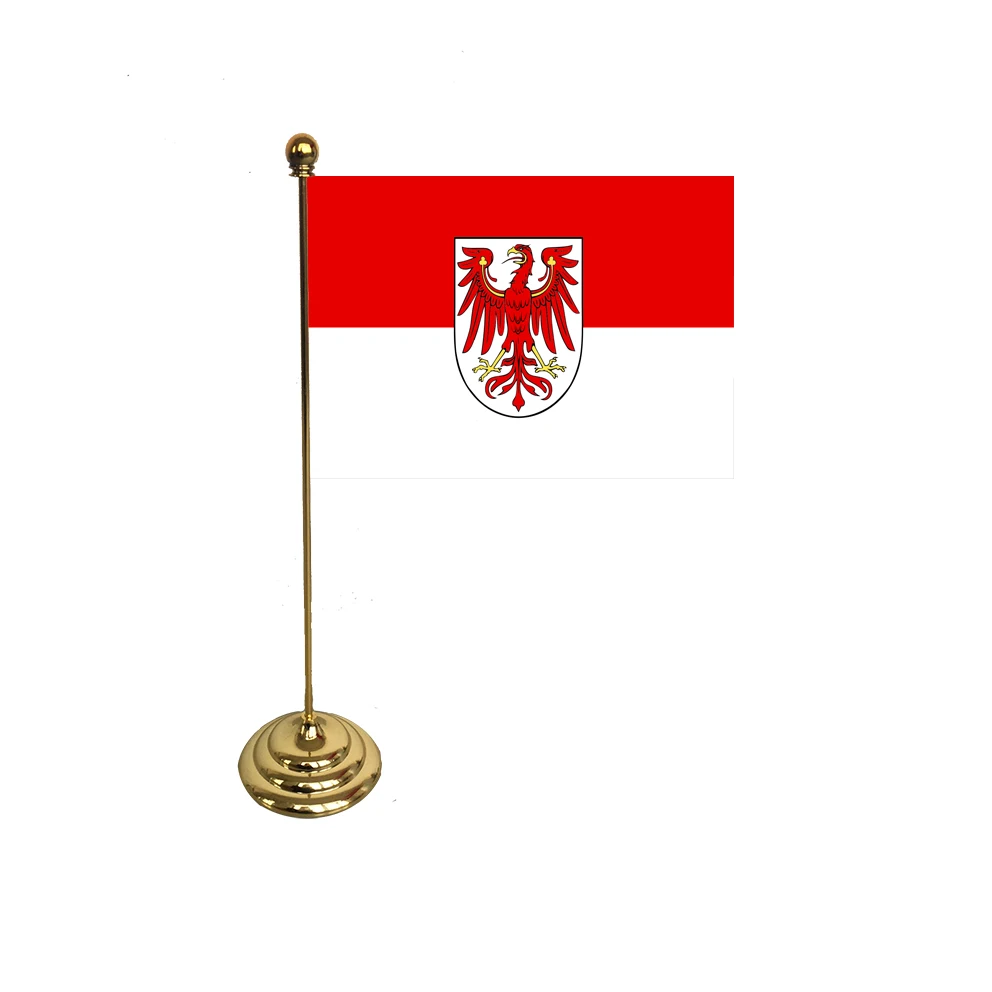 
Stoter High Quality German Brandenburg State Flag with Golden Zinc Alloy Flagpole,100% polyester State Flag 