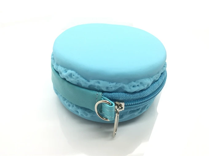 Cute cookies Shape silicone Coin Wallet Women Key Chain Coin Purse