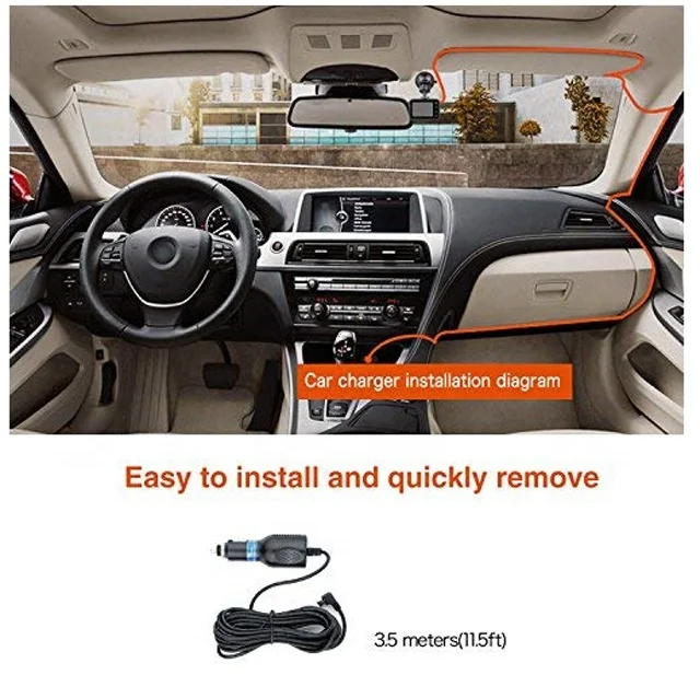 Car camera dashboard 1080P Full HD 2.7 inch touch screen dash camera night vision WDR 170 degrees G-Sensor car driving recorder