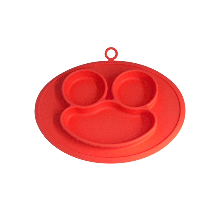 
Eco-friendly Placemats Wholesale Baby Food Safe Bebes Plates Feeding Tray Silicone Baby Plate 