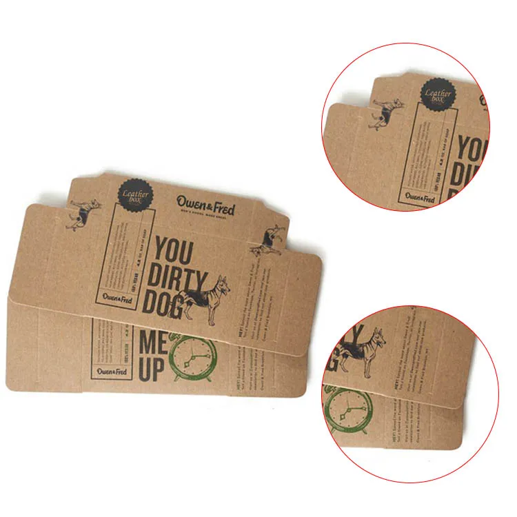 CMYK color printing kraft paper box divded kraft paper box brown box packaging