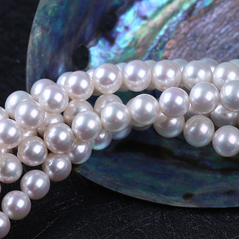 AAAAA 8mm 9mm white Japan akoya round shape pearl strand