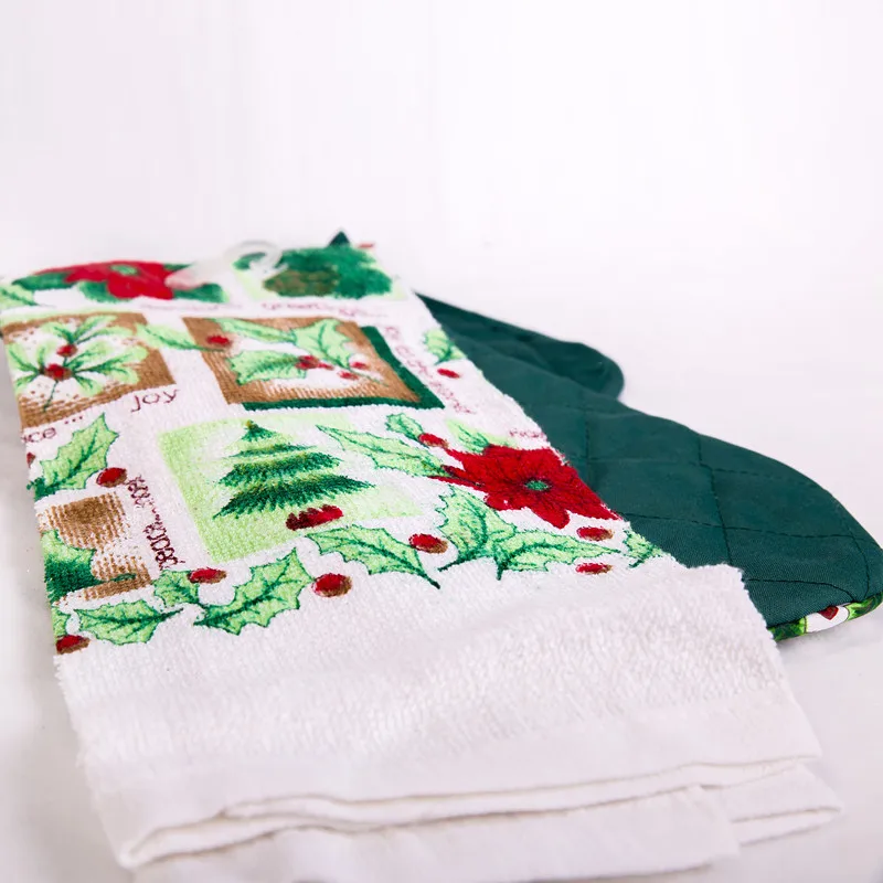 Christmas kitchen sets 2pcs glove pot holder
