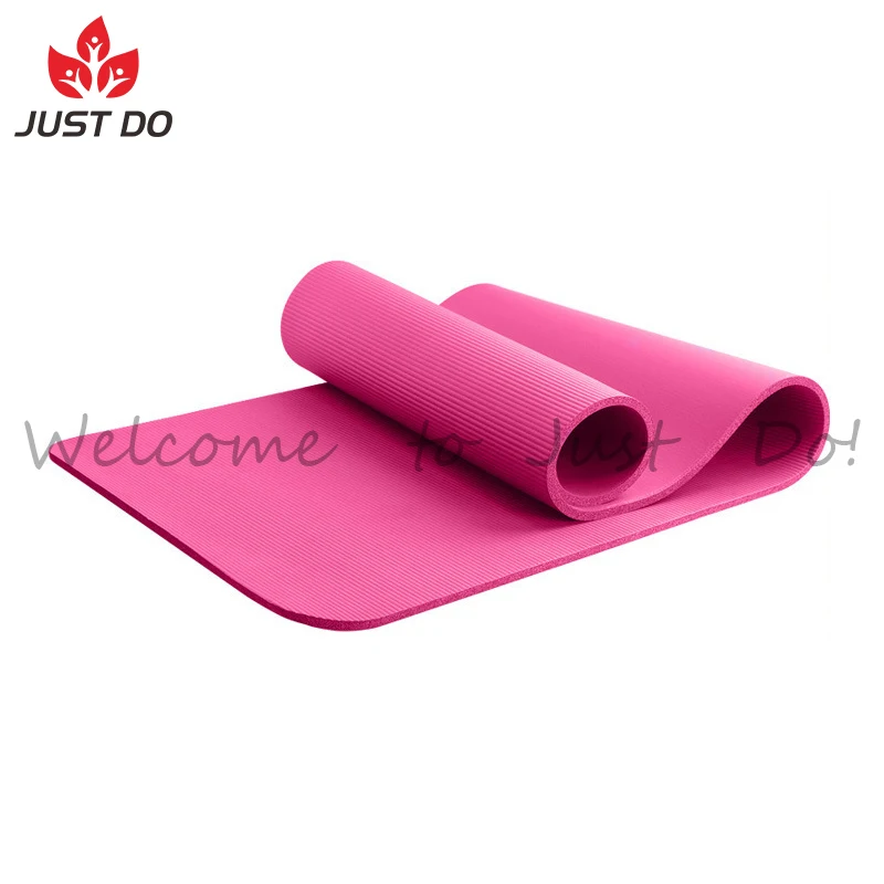 
10mm Thick NBR Non-slip Exercise Fitness Yoga Mat with carry strap 