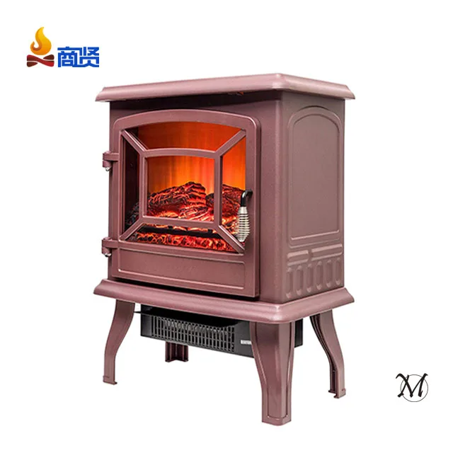 led logset flame light with One glass door Red modern electric fireplace stove heater