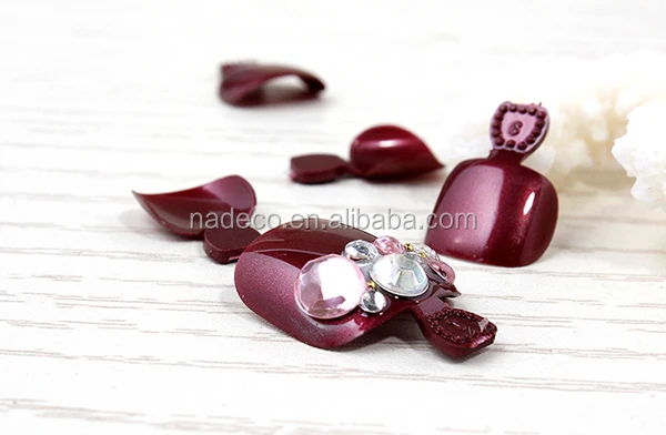 Gems False feet Nail 3D Jewelry Bride Wedding Acrylic Toe Nails