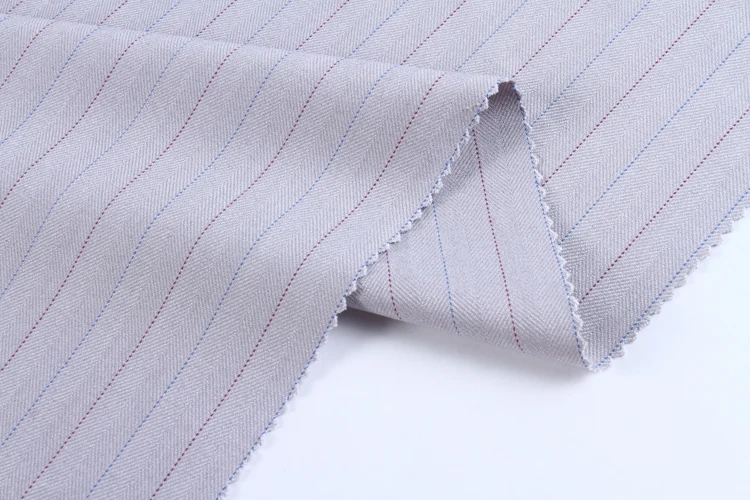 2019 China gold supplier new style super soft woven twill stripe polyester rayon spandex fabric