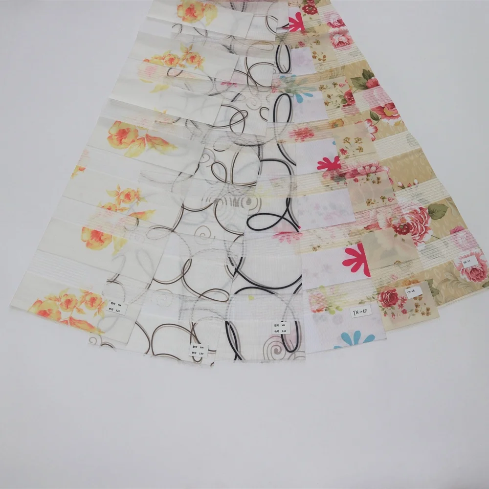 manufacturer supply price good wholesale flower printed zebra blinds window fabric