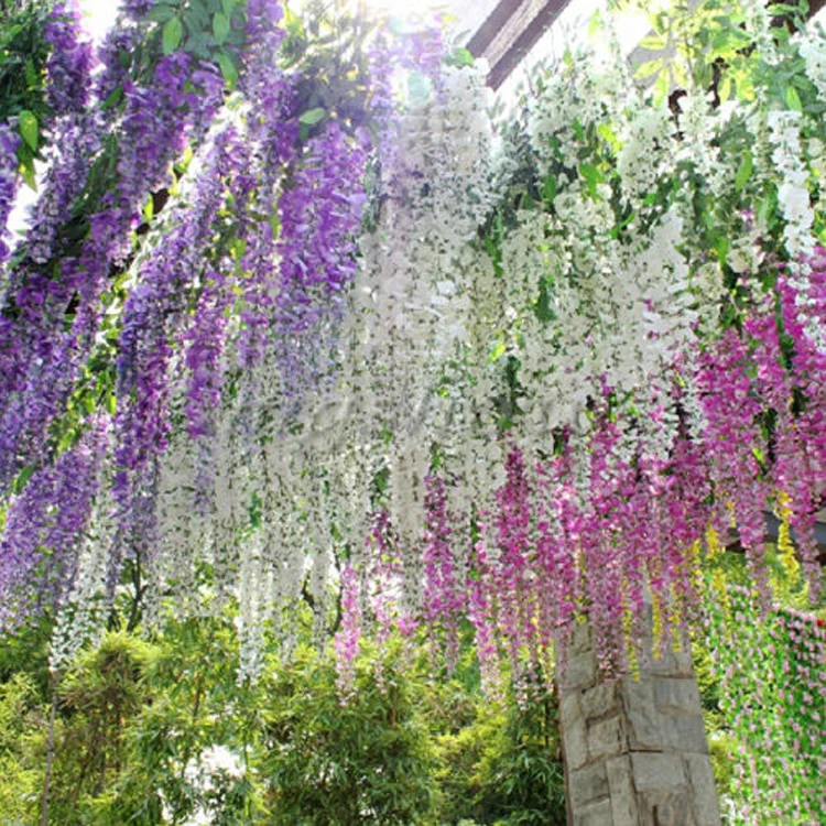 2018 Hot Artificial Flower Wisteria Home Garden Hanging Flowers Hg 0984 Gallery Jpg