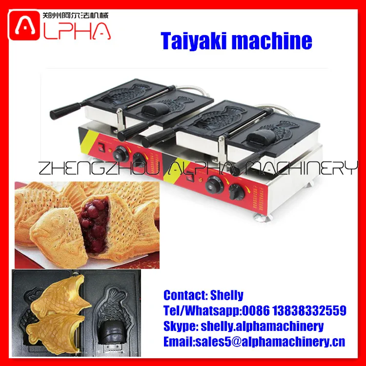 Factory supply taiyaki machine for filling ice cream/fish shaped waffle cone making machine/Electric taiyaki machine