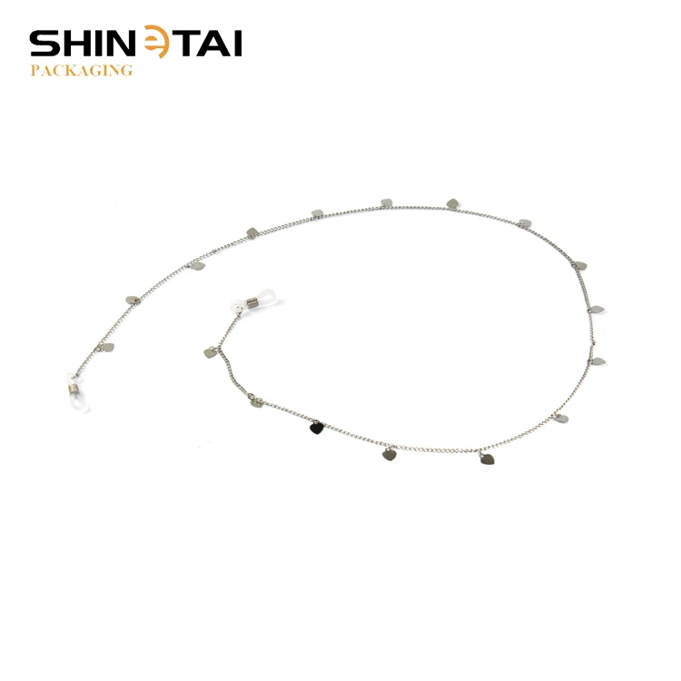 Shinetai Gold Beaded Eyeglass Sunglasses Copper Chain Strap Cord Retainer