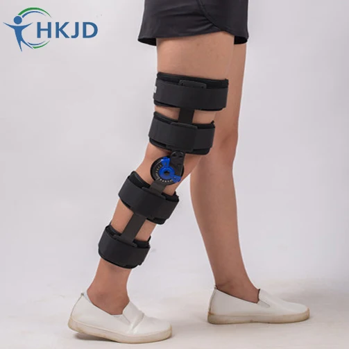 Nvorliy Hinged ROM Knee Brace Adjustable Knee Immobilizer Support for Arthritis, ACL, PCL, Meniscus Tear, Tendon, Osteoarthritis