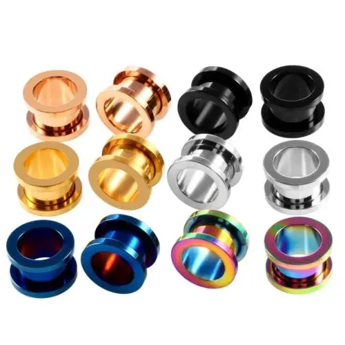 Xinfocus Hot Sale Flesh Tunnel Stainless Steel Fashion Earrings Gauge Ear Tunnels And Plug