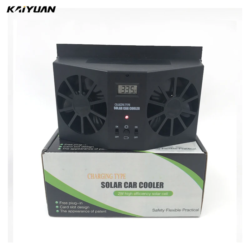 
unique car fan cool small size auto solar power ventilation 