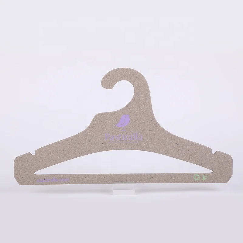 FSC Eco friendly high quality wholesale recycled grey board paper hangers for clothes
