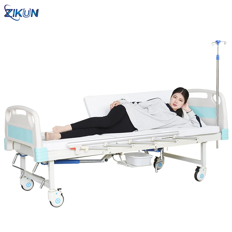 
Factory Price single crank manual hospital bed for patient 