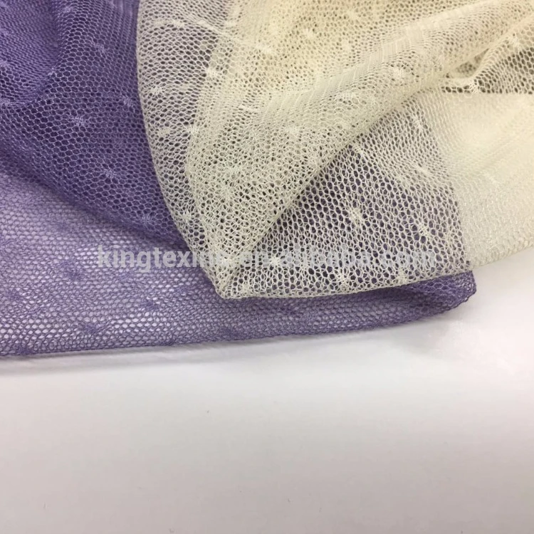 nylon wholesale yarn tulle mesh very shiny Fabric tricot fabric for children