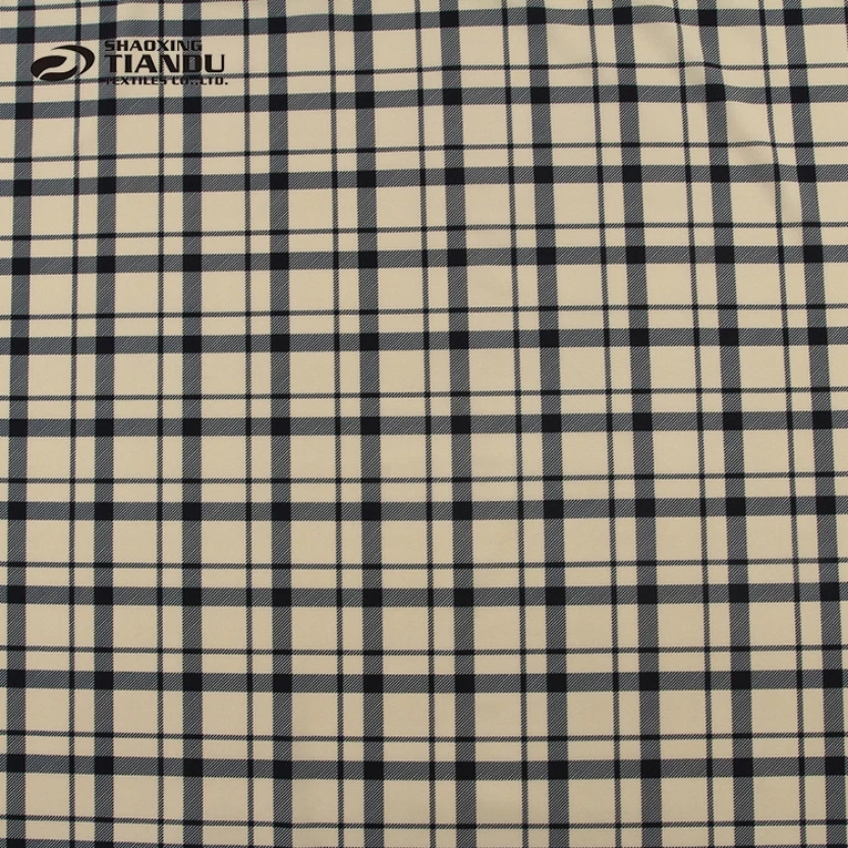Free samples chiffon polyester spandex woven madras check print fabric for shirt