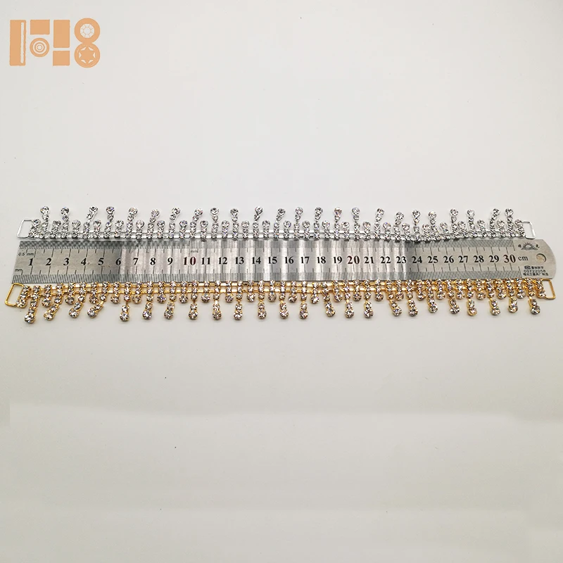 Silver Swimwear Strap Rhinestone Connector For Summer Swimming Wear Bikini Connector Accessories back with a chain