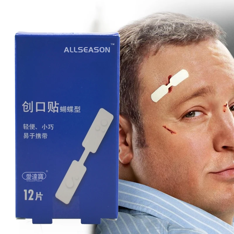 Free shipping 1cmX4.5cm Waterproof Band aid Butterfly Adhesive Wound Closure Band Aid Emergency kit Adhesive Bandages