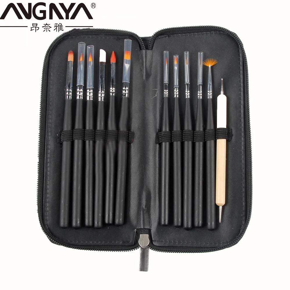  Профессиональный набор для ухода за ногтями 12 шт./компл. оптовая продажа кистей различной формы дизайна ногтей