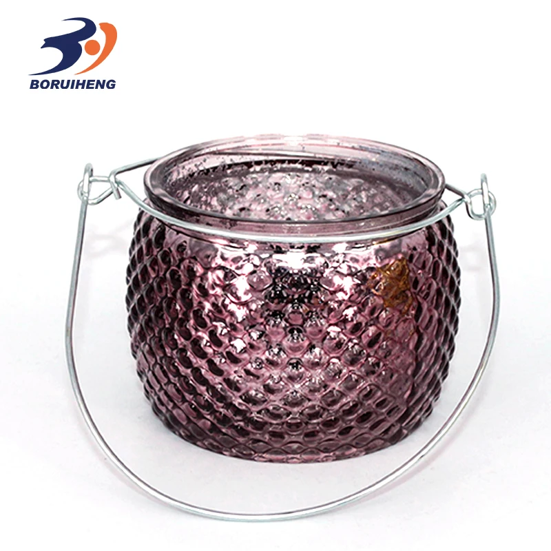 Праздник подарок tealight экран окрашенный стекло баночка для создания свечей для украшения