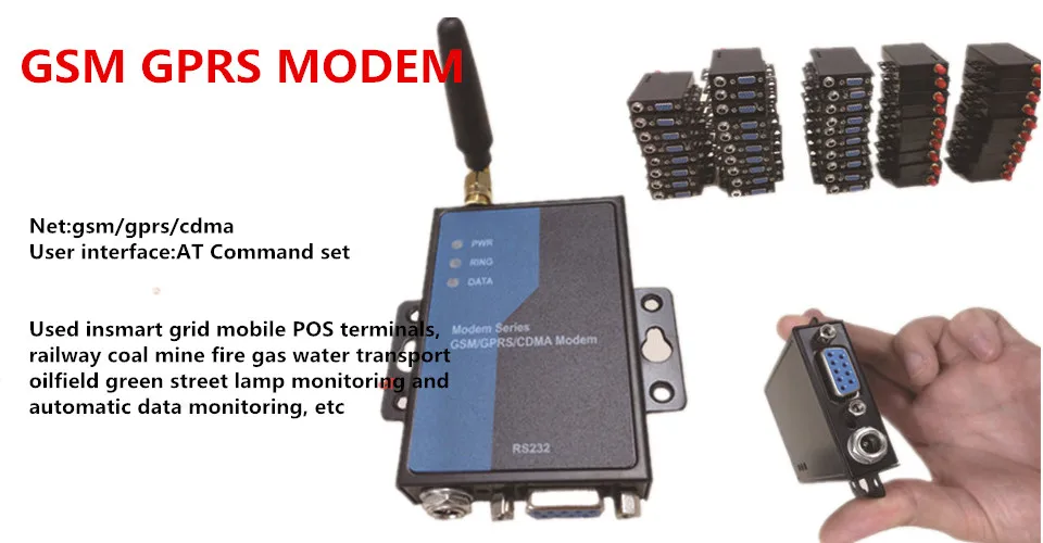 Четырехдиапазонный 9-контактный gsm-модем M2M, последовательный GSM GPRS-модем RS232 со слотом для SIM-карты