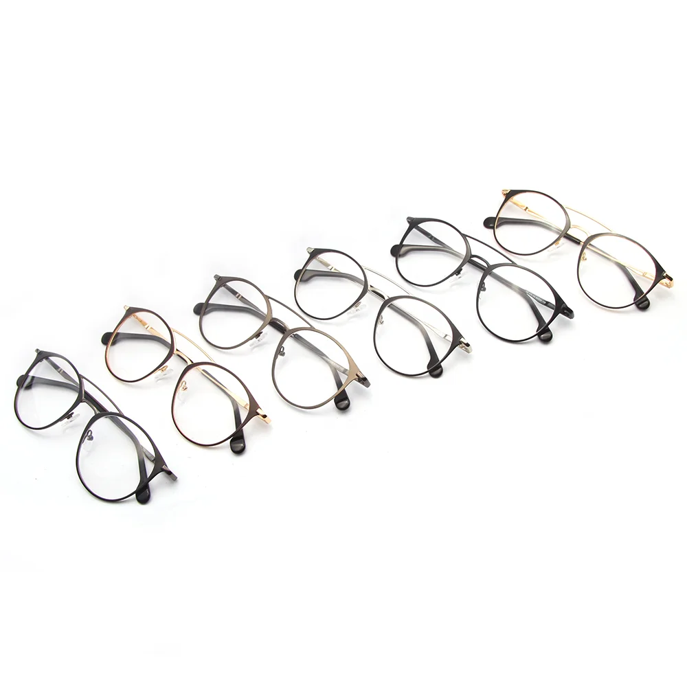 Dropshipping Retro Style Round Shape Women Men Metal Optical Frames China Wholesale Super Light Eyeglasses Frame