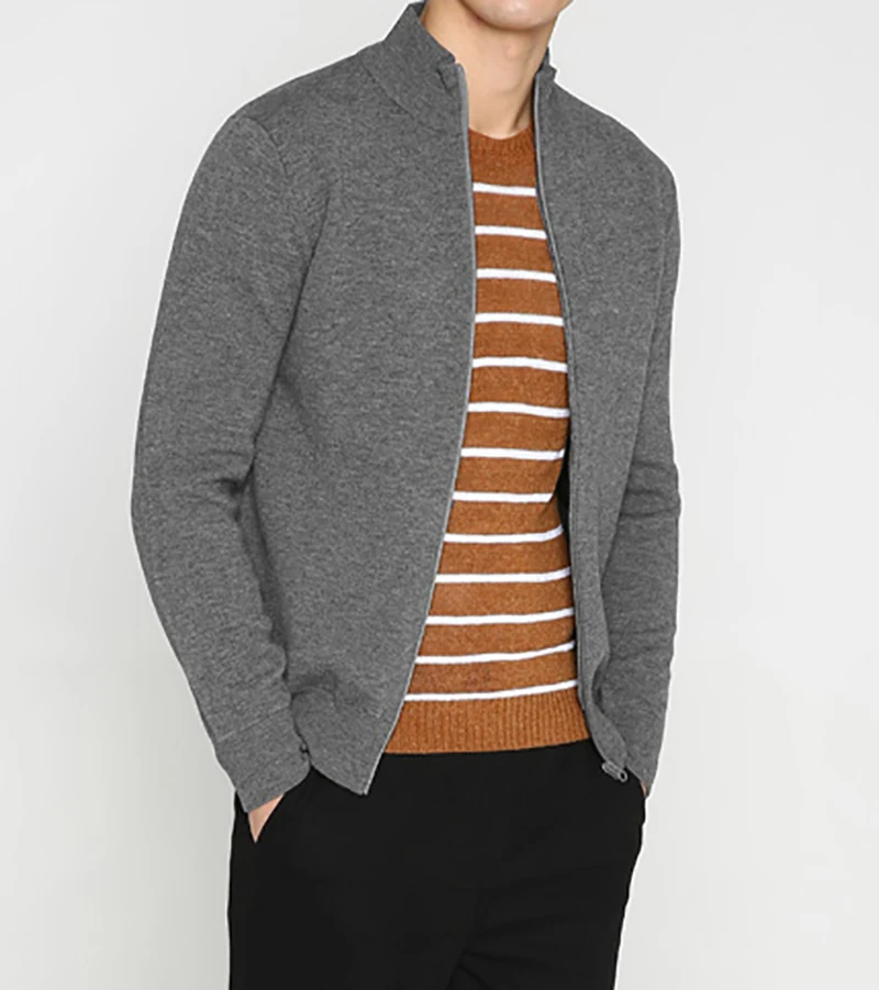 
wholesale 2018 100% wool knitted sweater for men soft coat 