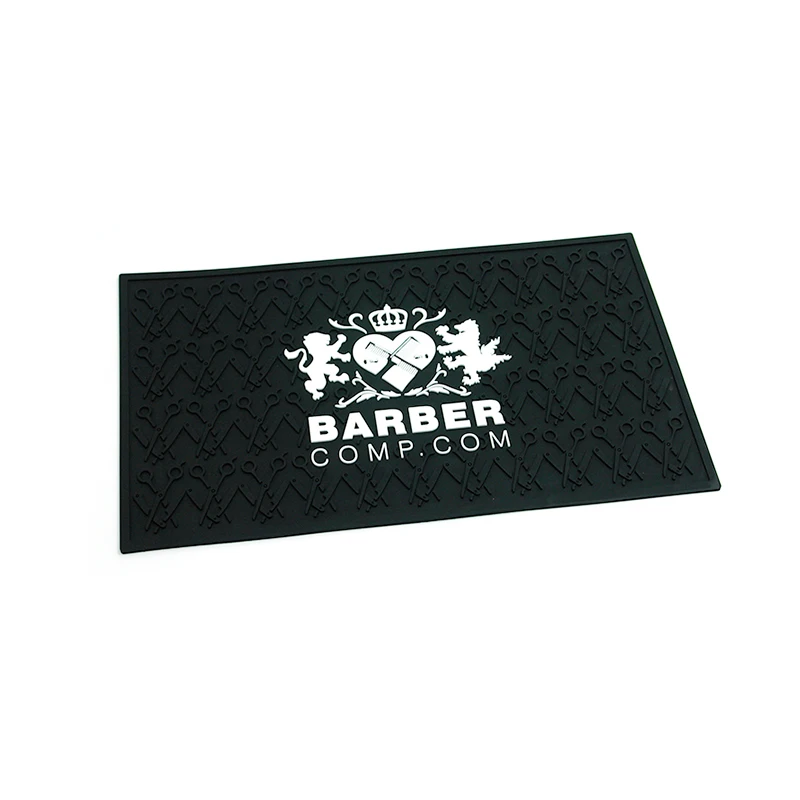 Custom production black environmental hair styling tool mats hairdressing tools mat hair salon equipment mat
